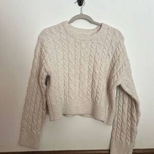 a new day Cream Cable Knit Sweater